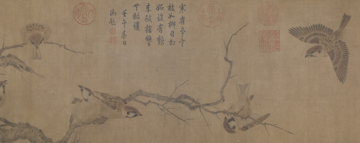 图片[1]-Cui White Cold Bird Scroll-China Archive